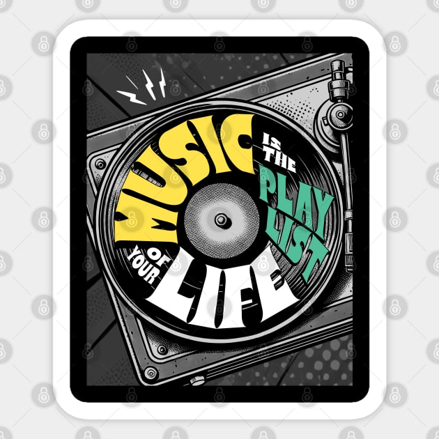 Music is the playlist of your life Sticker by TEENIE DESIGN